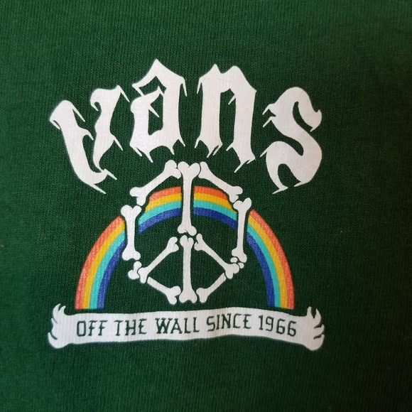 Vans Opposites Unite Rainbow Skull Butterflies Graphics Long Sleeve T-Shirt - Picture 4 of 9